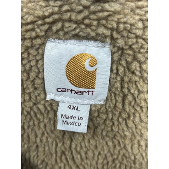 Carhartt C61 DKB Sherpa-Lined Work Coat Jacket Men’s 4XL Dark Brown Duck Chore - Picture 13 of 15